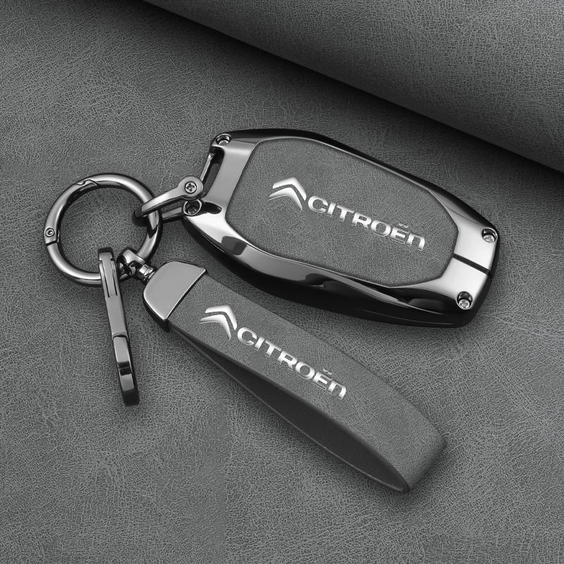 ALC1 Zinc Alloy Leather Car Key Case Cover For Citroen C1 C2 C3 C4 C5 C6 C4L Berlingo Picasso Jumpy Nemo Aircross Sega C5 X Accessori