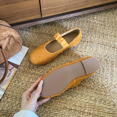 Мода Мода Женские балетки с круглым носком Мэри Джейн Обувь слипоны Повседневная Роскошная Женская Обувь на плоской подошве Мягкие Женские Балетки С Обувью новый