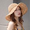 Straw Hat Woman Summer Seaside Travel Versatile Face Mask Sun Hat Beach Hat Big Brim Sun Hat