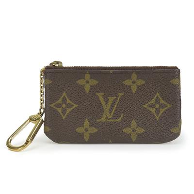 Б/у Кошелек для монет Pochette Kle M62650 Монограмма Коричневый С кольцом для ключей