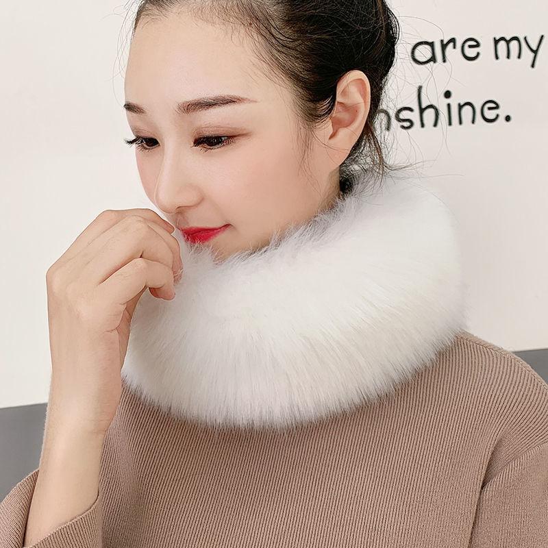 Imitation Fox Fur Collar Thick Scarf Warm Neck Protection Scarf Korean Winter Girl