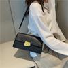 Fashionable Women's Shoulder Bag Simple Crossbody Bag Metal Buckle Decoration Daily Small Square Bag