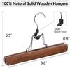 5-30PCS Wooden Pants Skirt Hangers Smooth Solid Wood Non Slip Jeans Slack Clamp Hangers Hair Extension Hangers with Swivel Hook