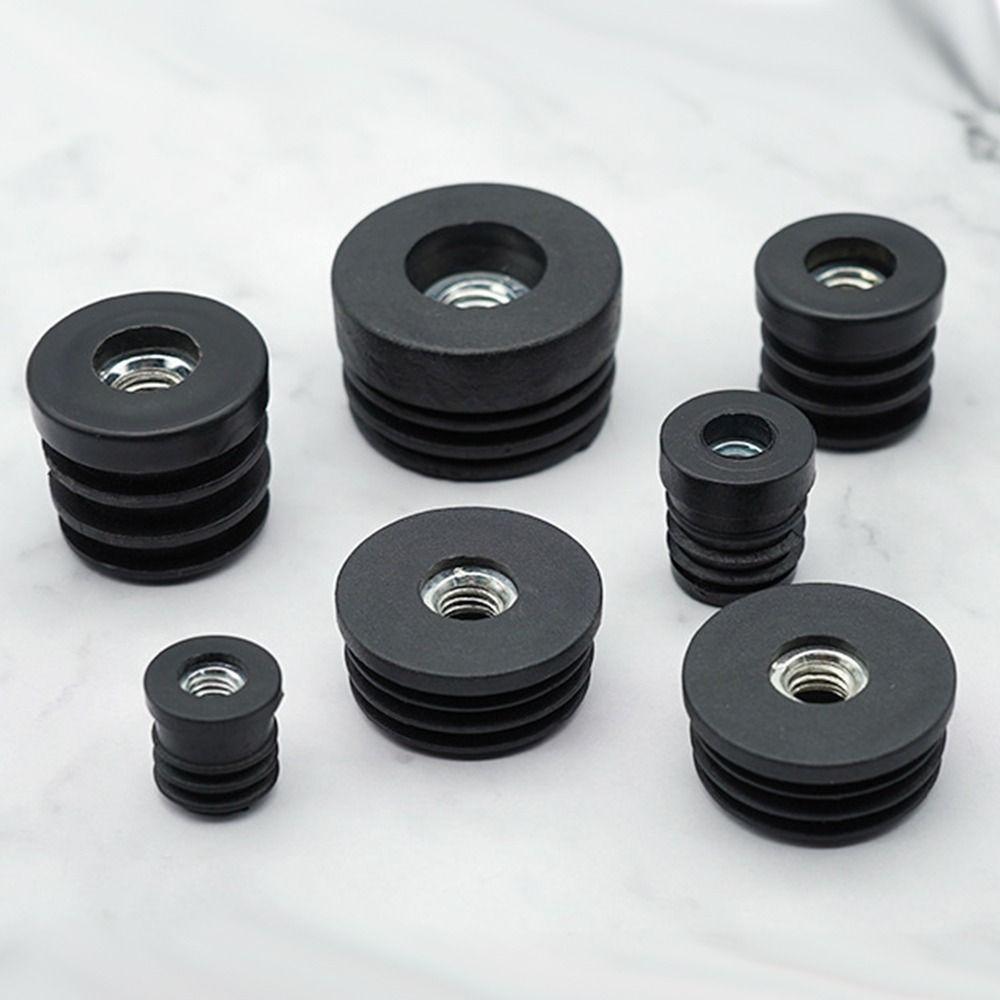 Round Pipe Inner Plug Plastic Furniture Adjustable Feet Pipe Plug Furniture Pipe Plug Furniture