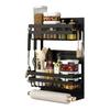 Sameyo Kitchen Storage Magnetic Refrigerator Side Rack Tower Magnetic Rack, Approx. W30 X D11.5 X H45cm, Kitchen Paper Holder, No Holes Needed, Space-