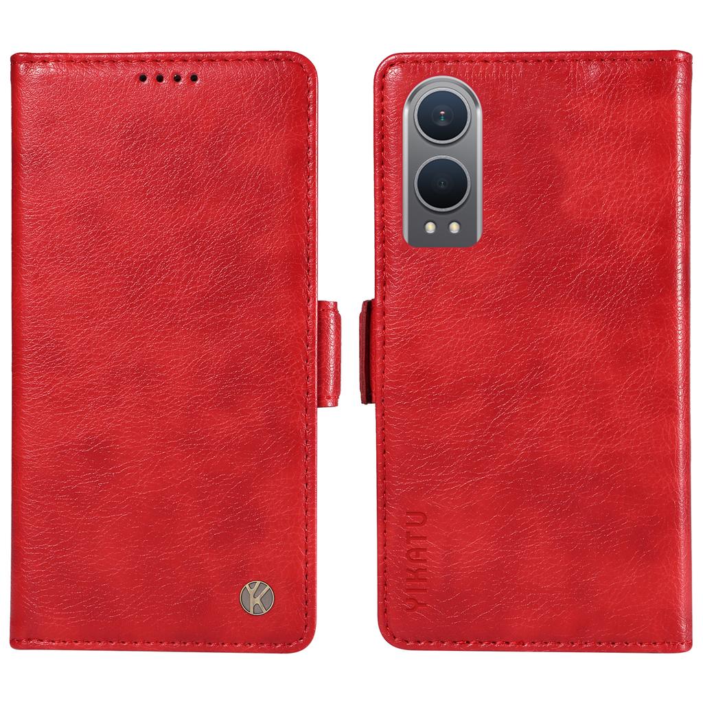 YIKATU YK-007 For OnePlus Nord CE4 Lite 5G/Oppo K12x 5G (China) Wallet Case Litchi Grain Leather Phone Protective Cover