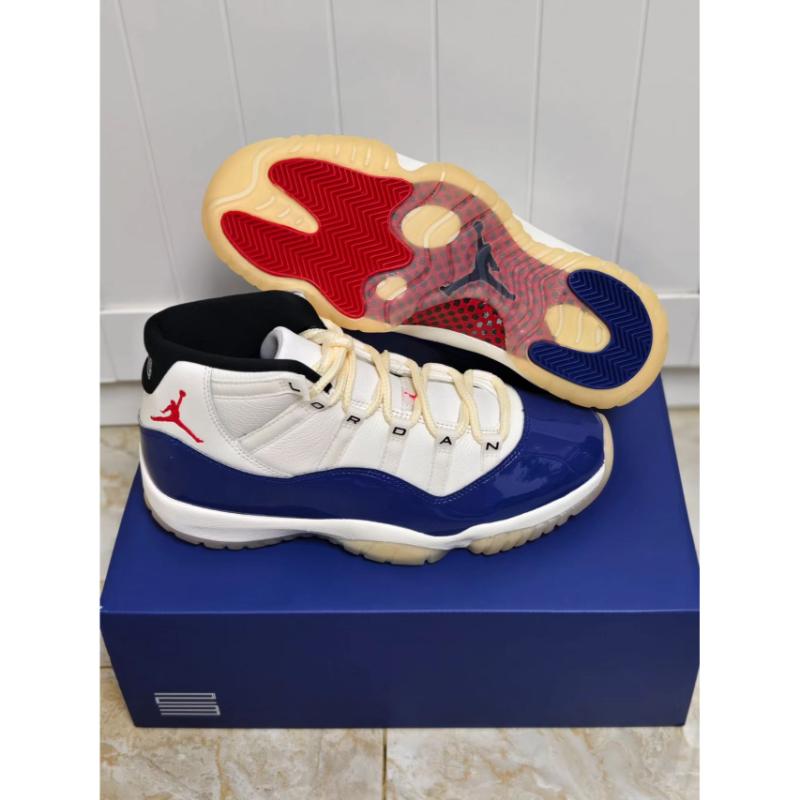 Мужские кроссовки Air Jordan 11 Retro Rare Air Синие Насыщенно-королевский-синий Огненно-красный IH0296-400