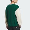 Adidas Originals Alphabet Embroidery Spliced Contrast Rib-Knit Sweater Unisex Sweater Forest-Green IW6288