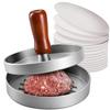 Hamburger Press 4.5" Non-Stick Patty Maker with 100 Wax Papers Heavy Duty Meatball Press for BBQ Veggie Burgers