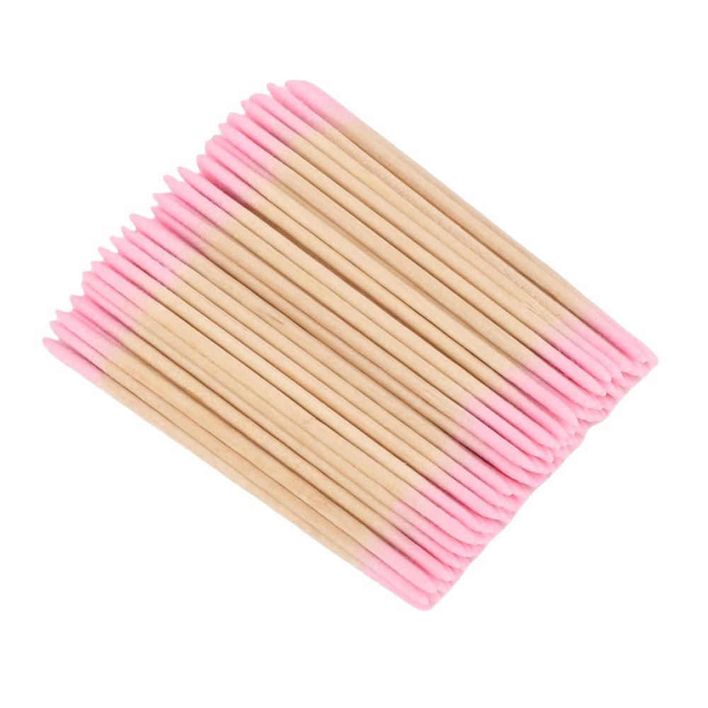 10 Bags Wooden Stick Body Double Pointed Cotton Swabs Eyeliner & Cosmetic Touch-Up Work