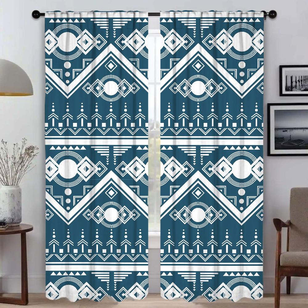 Шторы в стиле бохо для гостиной Шторы для комнаты 2-панельные Шторы для домашнего интерьера Украшения на Хэллоуин Жалюзи Разделительные шторы