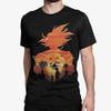 Dragon 4 Star Goku Vegeta Silhouette Anime Mens Organic T-Shirt Otaku Manga