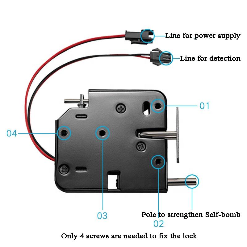 12V OR 24V Mini Cabinet Lock Market Express Delivery Electrical Bolt Locker Drawer Solenoid Lock ElectroMagnetic Lock