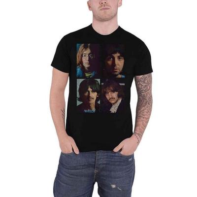 The Beatles Белая футболка с изображением лиц унисекс для взрослых
