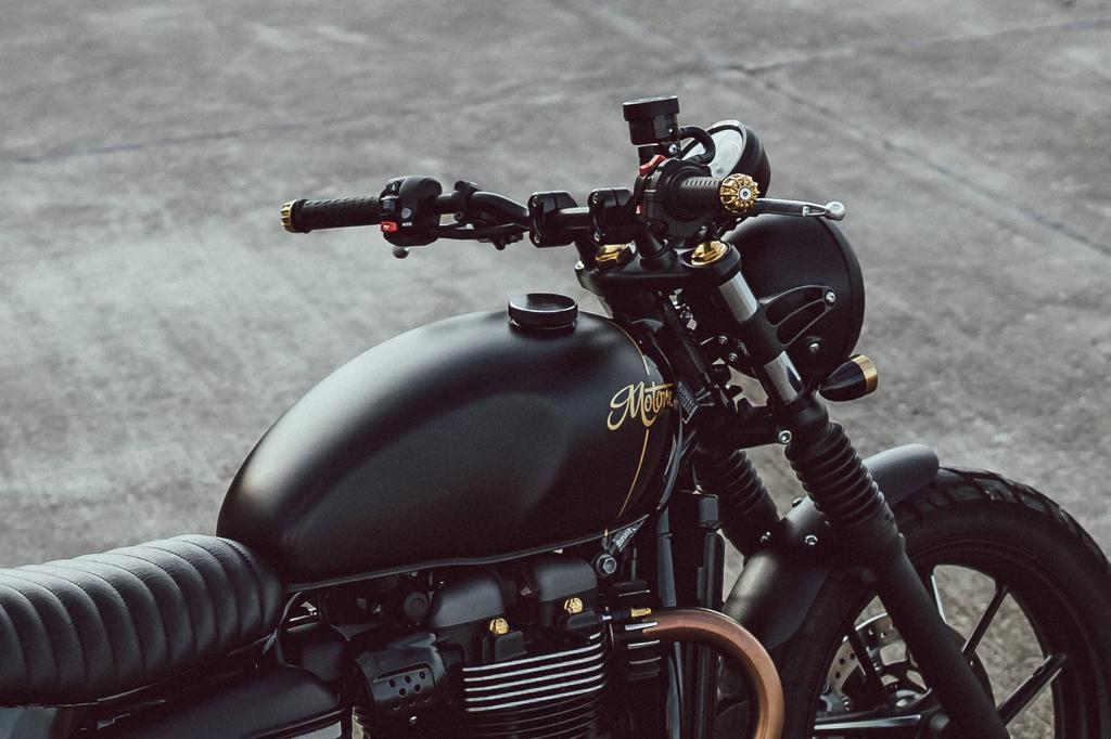 Motone Handlebar Risers, 22mm, Black, for StreetTwin, SpeedTwin 900, MTE040