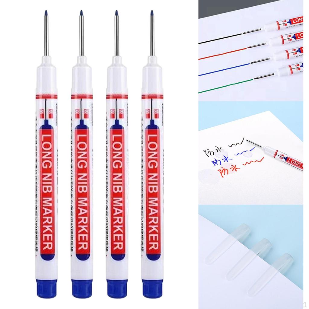 Маркер для глубоких отверстий Плотницкий разметочный инструмент Строительство Ручка с длинным наконечником для деревообработки Архитектор