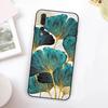 Лист гинкго Золотая фольга Арт Для Huawei Nova Y60 Y70 Y90 Y72 Y73 Y61 Y91 7i 8i 11i 12i 12s 9 10 SE P20 P30 P40 Lite Чехол