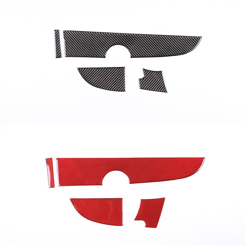 For Fiat 500 2011- Real Carbon Fiber Car Car Central Control Panel Trim Cover Sticker Car Accessories