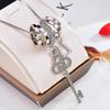 New Punk Key Shaped Choker Necklace Fashion Crystal Long Necklaces Pendants For Women Charm Sweater Chain Collar Jewelry Bijoux