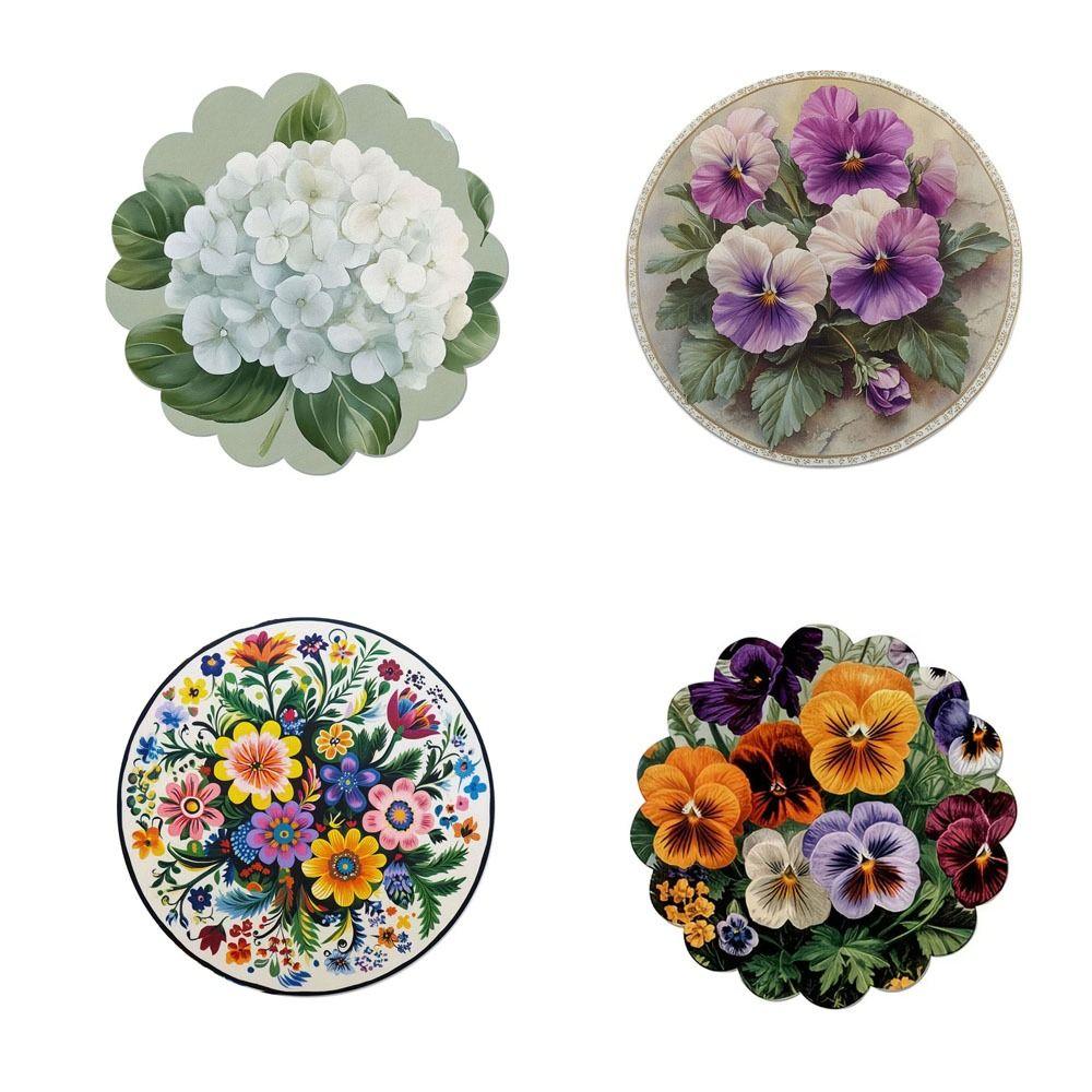 Heat Resistant Petal Round Mat Round Shape Heat Resistant Placemats Tea Party