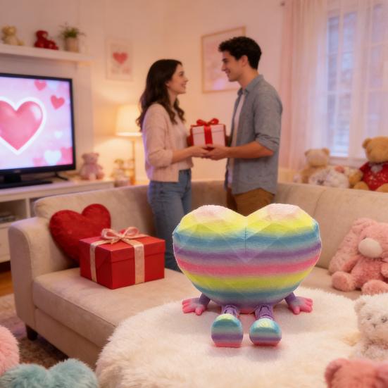 Набор из 2 фигурок-сердечек для стола, интерактивные подвижные ноги и руки, украшение, уникальный символ любви, украшение, декор для офиса и дома, подарок