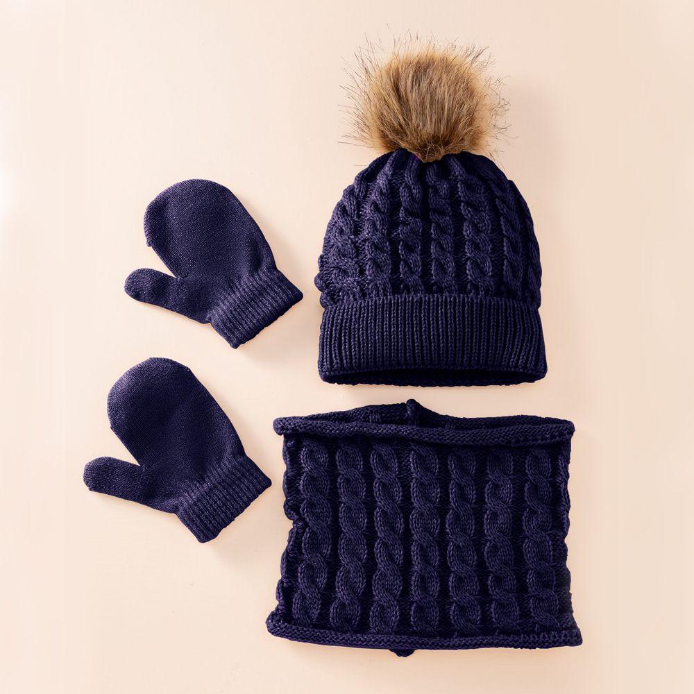 NEW Warm Winter Hat Scarf Gloves Set Boys Girls for Kids 0-3 Years Children
