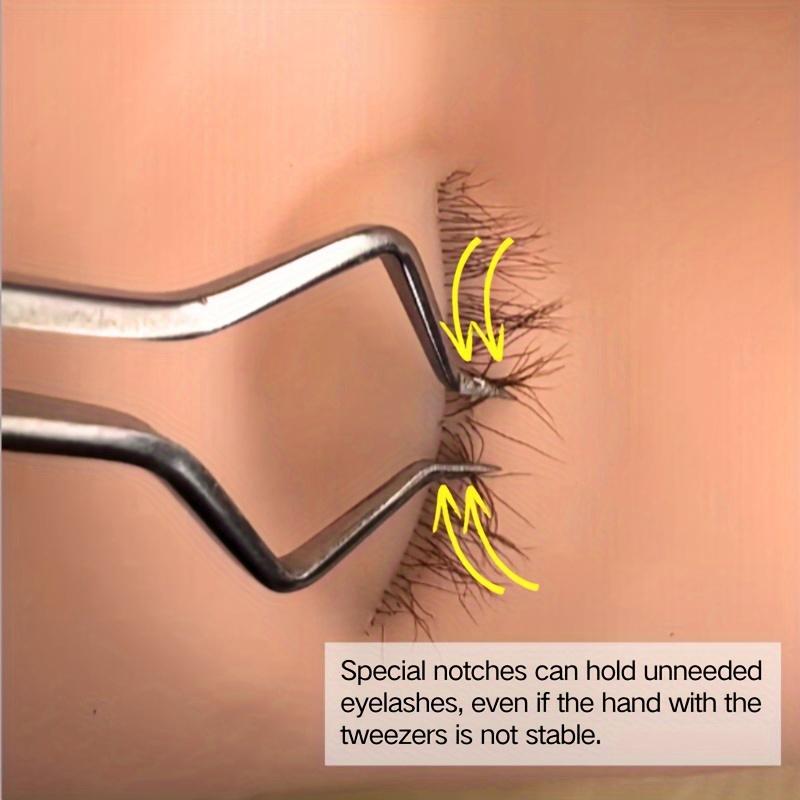 Разработанный прецизионный изоляционный пинцет для наращивания ресниц Стратегический угол открытия челюстей Разделитель пинцетов для наращивания ресниц