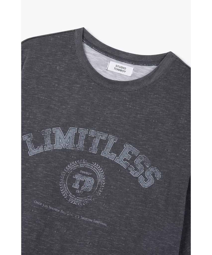 STUDIO TOMBOY Окрашенная футболка с коротким рукавом Limitless_Угольный 9176222988