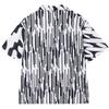 Nike Dri-Fit с абстрактным узором и принтом, свободная рубашка с короткими рукавами, мужские топы, черный, белый цвет FJ7230-100