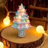 Resin Christmas Tree Night Light US Plug Bedside Lamp Vintage Christmas Mood Light  Bedroom