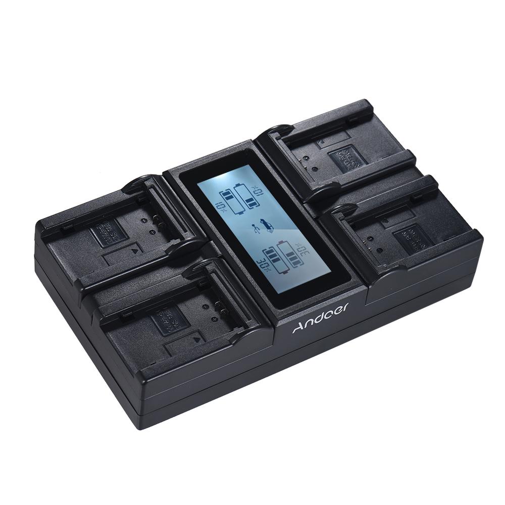 Andoer Запасное зарядное устройство для 4-канальной ЖК-камеры NP-FZ100 для Sony A7III A9 A7RIII A7SIII