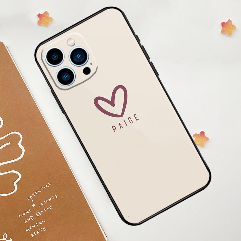 Personalized Name Pastel Custom Case For iPhone 15 16 14 13 12 11 Pro Max Plus X XR XS Max 12 13 Mini Soft Bumper Cover