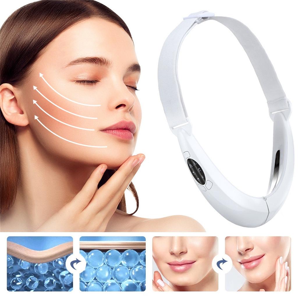 Electric V Face Beauty Meter, USB 8 Speed V Face Shaping Massager, V Face Lifting Machine For Lifting Face, Red Blue Light