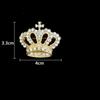 Роскошная брошь в форме короны со стразами для женщин и мужчин, булавки для лацканов, костюм, воротник рубашки, значок, корсажные броши для мужчин, ювелирные аксессуары