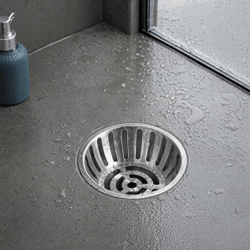 2PCS Round Shape Floor Drain Cover Stainless Steel Ground Drain Strainer Storm Drain Filter Yard