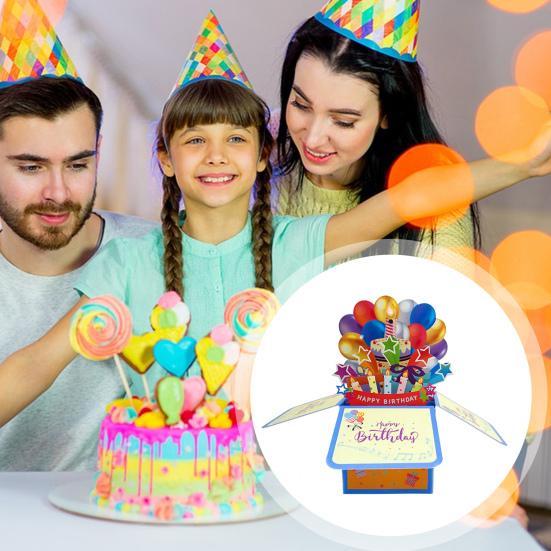 Поздравительная открытка с днем ​​рождения со световой свечой, музыкальной 3D-открыткой-сюрпризом на батарейках, уникальный подарок на день рождения