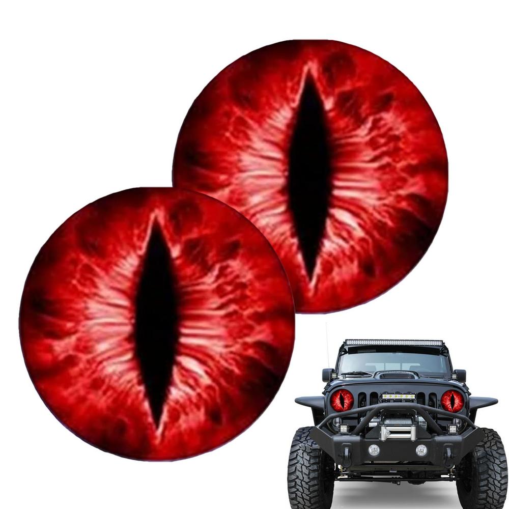 Наклейки на фары Beast Eyes, круглые наклейки на автомобильные фары Beast Eyes, 3D стереоскопический дизайн, декоративные наклейки для почти автомобилей