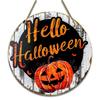 2D Pumpkin Head Art Decoration Wooden Hanging Pendant Door Decor Wreath Sign  Porch
