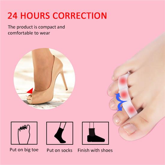 2 шт. силиконовый гель-молоток для выпрямления и корректора пальцев ног для скрюченных пальцев улучшает баланс, уменьшает дискомфорт