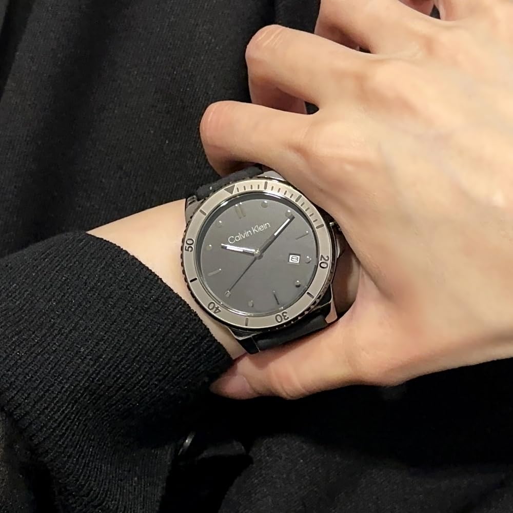Watch Rubber Silicone Strap Black Watch Analog Clock 25200207 [Calvin Klein] Men's Men's [Item]