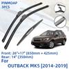 3 шт. для Subaru OUTBACK MK5 2014-2019 26 "17" 14" передние и задние щетки стеклоочистителя аксессуары для резки лобового стекла 2014 2015 2016 2017 2018 2019