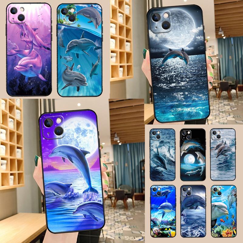 Милый Чехол для Телефона с Дельфином и Океаном Для iPhone 17 Pro Max 15 14 13 11 12 16 Pro Max mini 15 16 Plus 16e 17 Air Cover