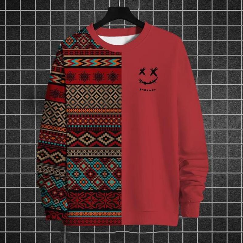 Модная мужская толстовка с длинным рукавом с забавным графическим принтом Футболки с принтом Осенние свободные толстовки с круглым вырезом Мужская одежда больших размеров Топы