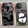 Милый Забавный Чехол с Пандой для iPhone 17 Pro Max 13 Mini XS XR 15 12 14 7 8 SE 11 Air 16 Plus Funda Задняя Крышка Телефона