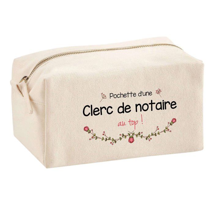 Trousse multifonction Clerc de Notaire au Top Cadeau Anniversaire Noël Collègue Idée Original | Trousse Scolaire Fournitures Bureau