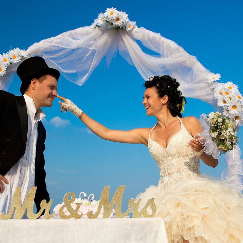 Винтажный стиль, золотые блестящие деревянные буквы Mr & Mrs для свадебного украшения, украшение своими руками