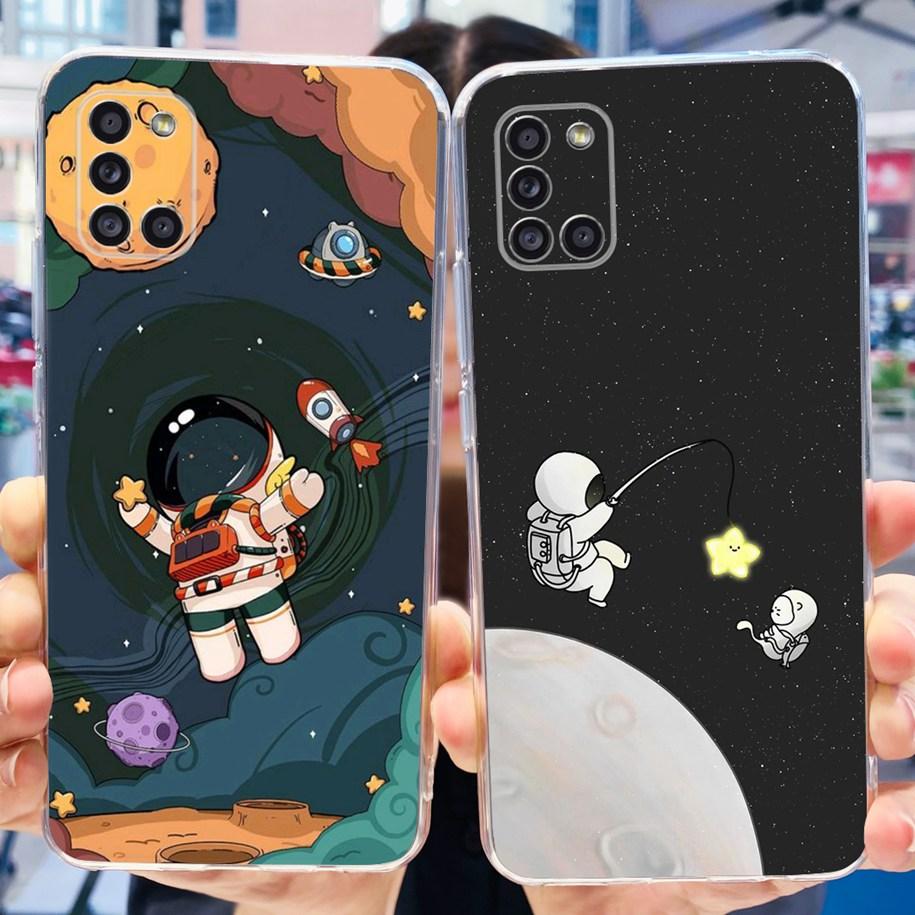 For Samsung A51 Case SM-A515F Flower Cover Fashion Silicone Soft Bumper Clear Funda For Samsung A31 A71 SM-A315F A 51 Phone Case
