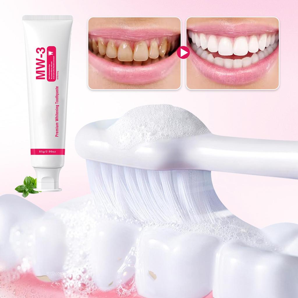 Пробиотическая отбеливающая зубная паста, очищает, уменьшает запах, устраняет желтизну, удаляет налет, 85 г