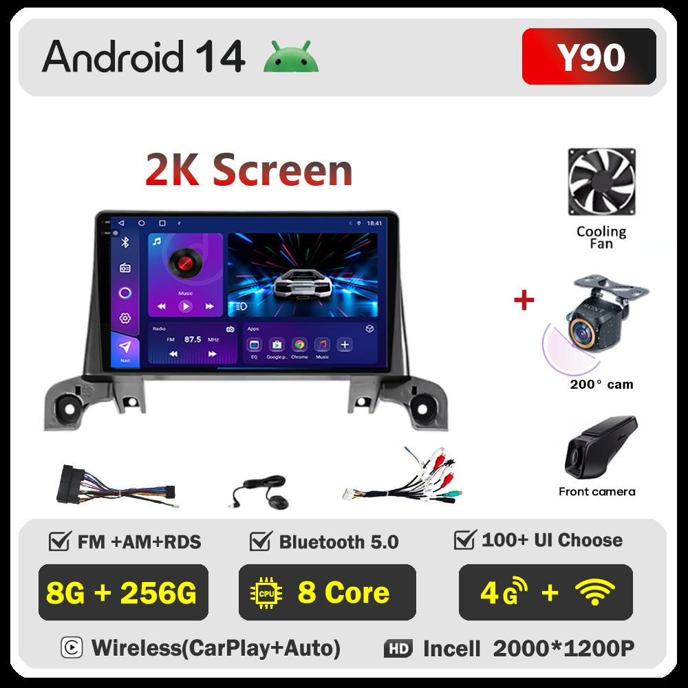 Автомагнитола Android 14 для Peugeot5008 4008 3008 2017-2020 Интеллектуальные автомобильные системы Сенсорный экран GPS-навигация Без 2din DVD RDS