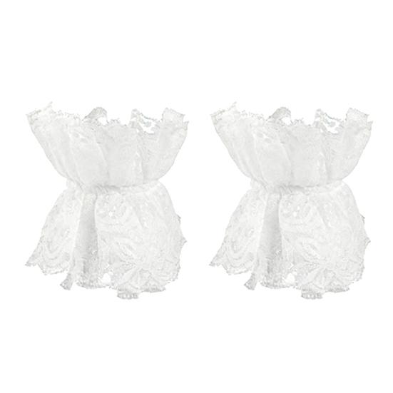 Ruffle Collar And Cuffs Clown Ruffle Collar White Black Lace Jabot Retro Victorian Collar for Cosplay Halloween Costume Party Accessory